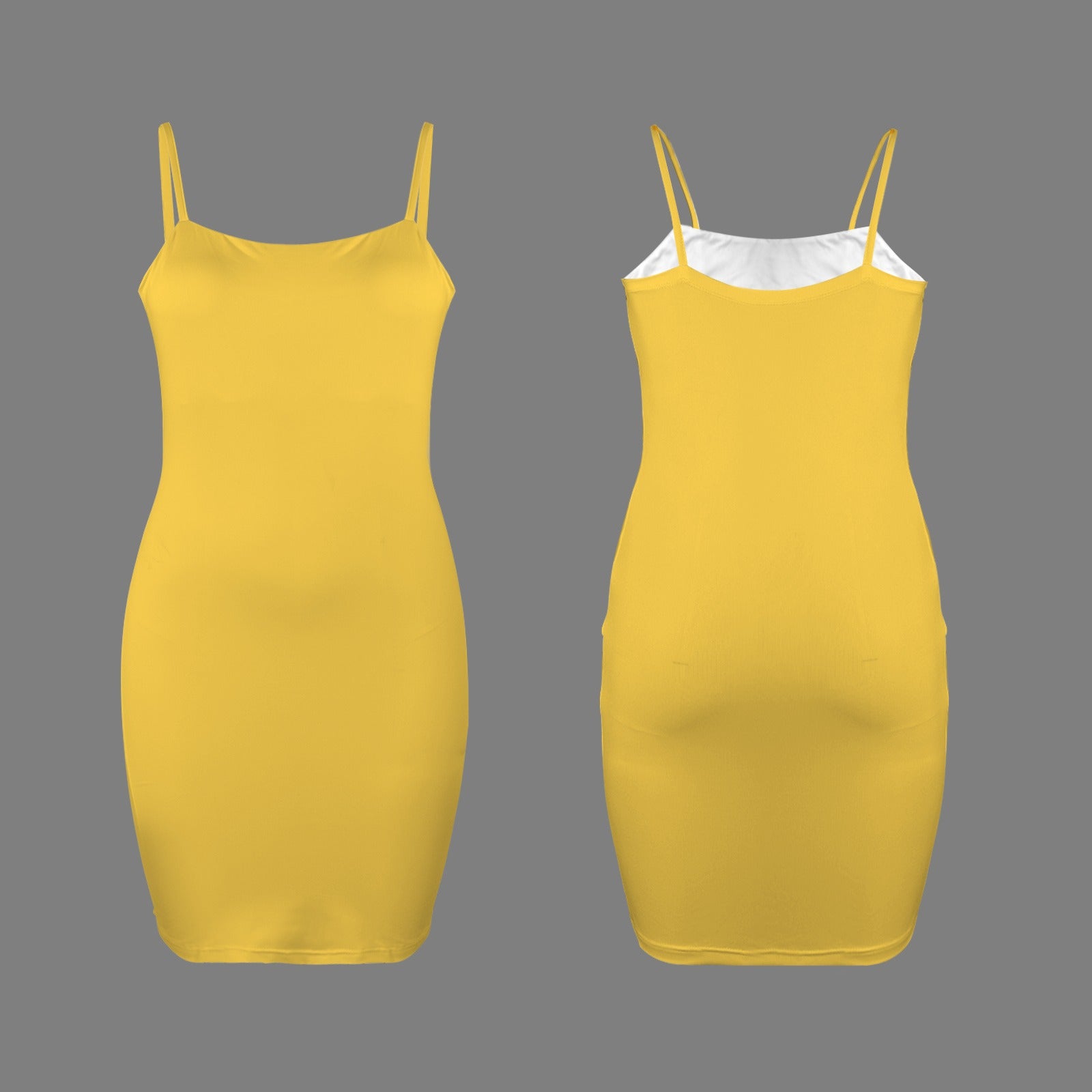 Yellow Backless Dress