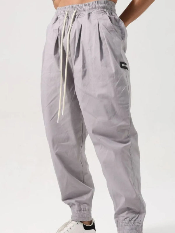 Men's Plus Size Drawstring Pocketed Active Pants